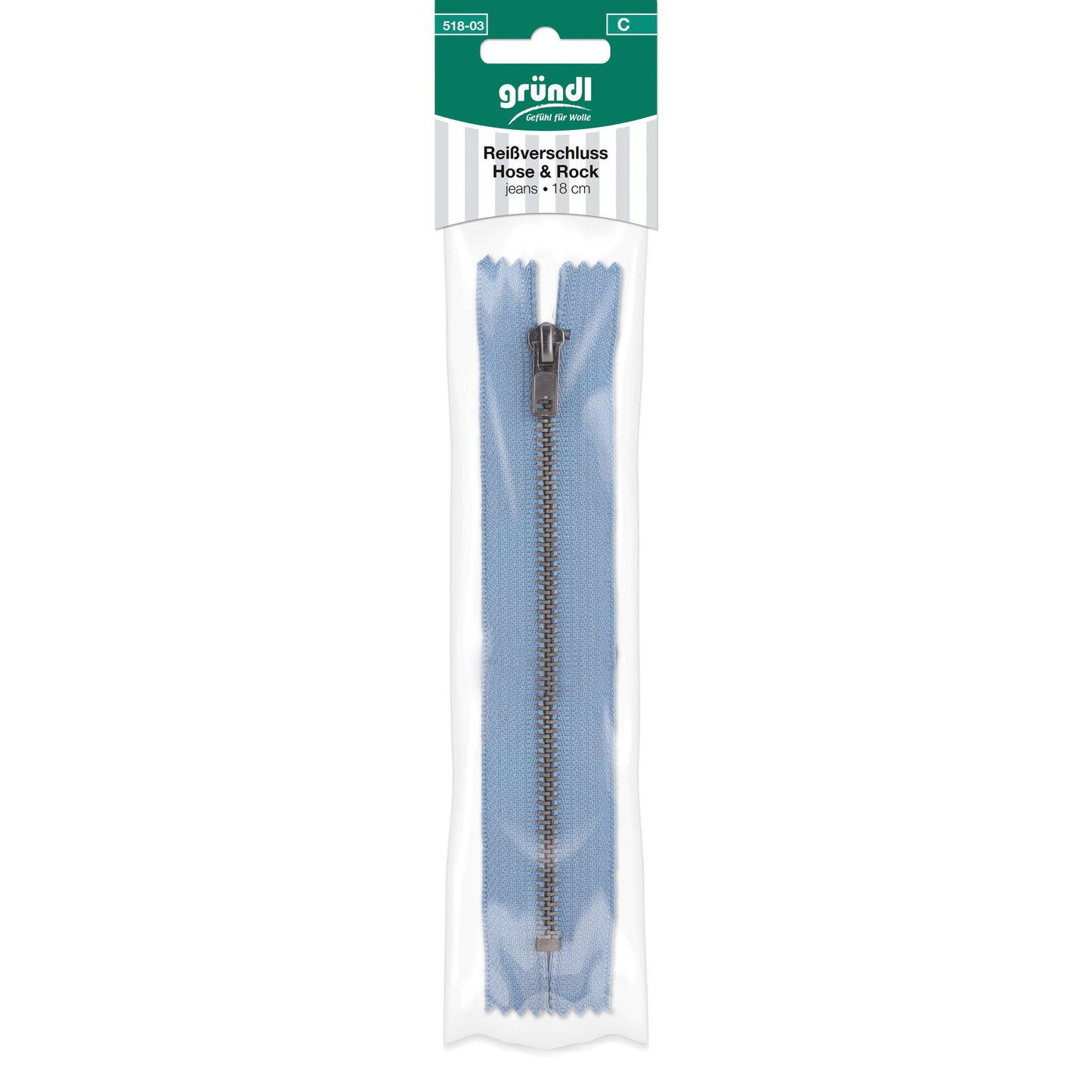 Reißverschluss Hose und Rock, 18 cm