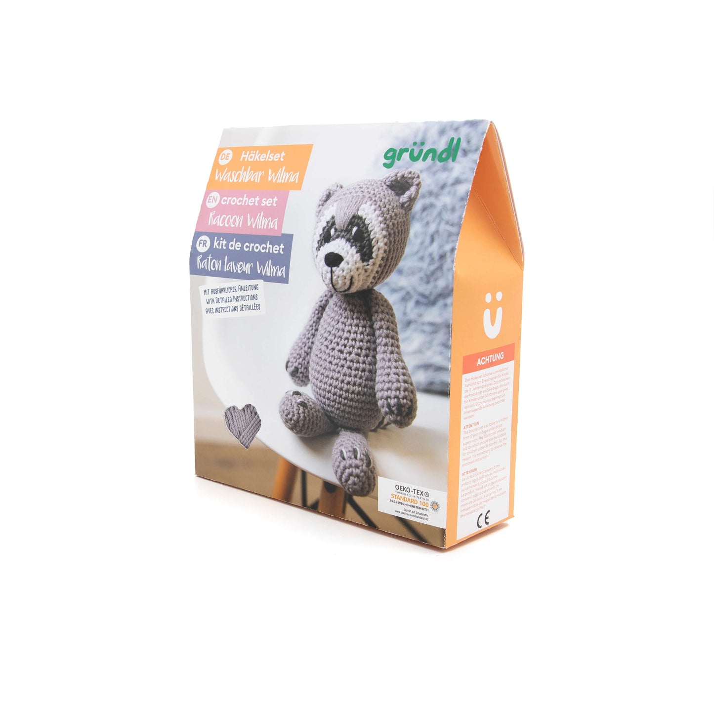 Häkeltiere, Häkelset in BOX - Waschbär