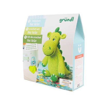 Häkeltiere, Häkelset in BOX - Dino