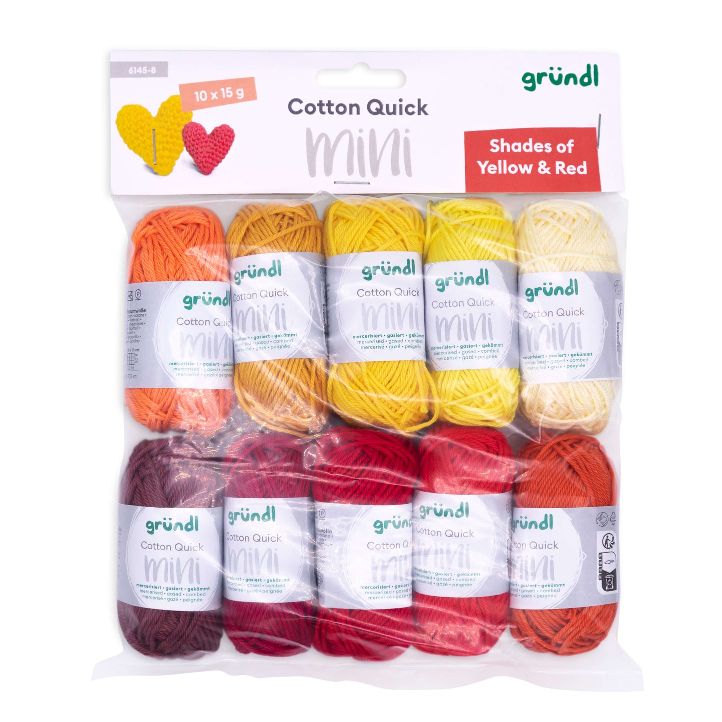 Cotton Quick Mini Shades 10 x 15 g - gelb + rot