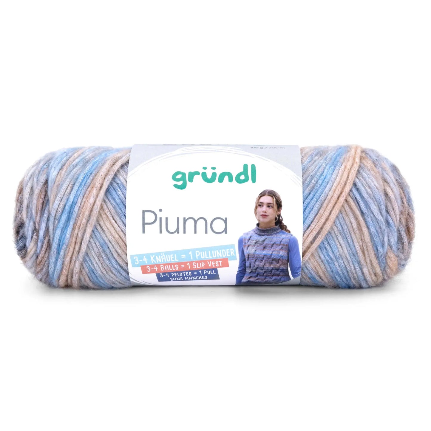 Knitting kit: Sleeveless cable-knit sweater