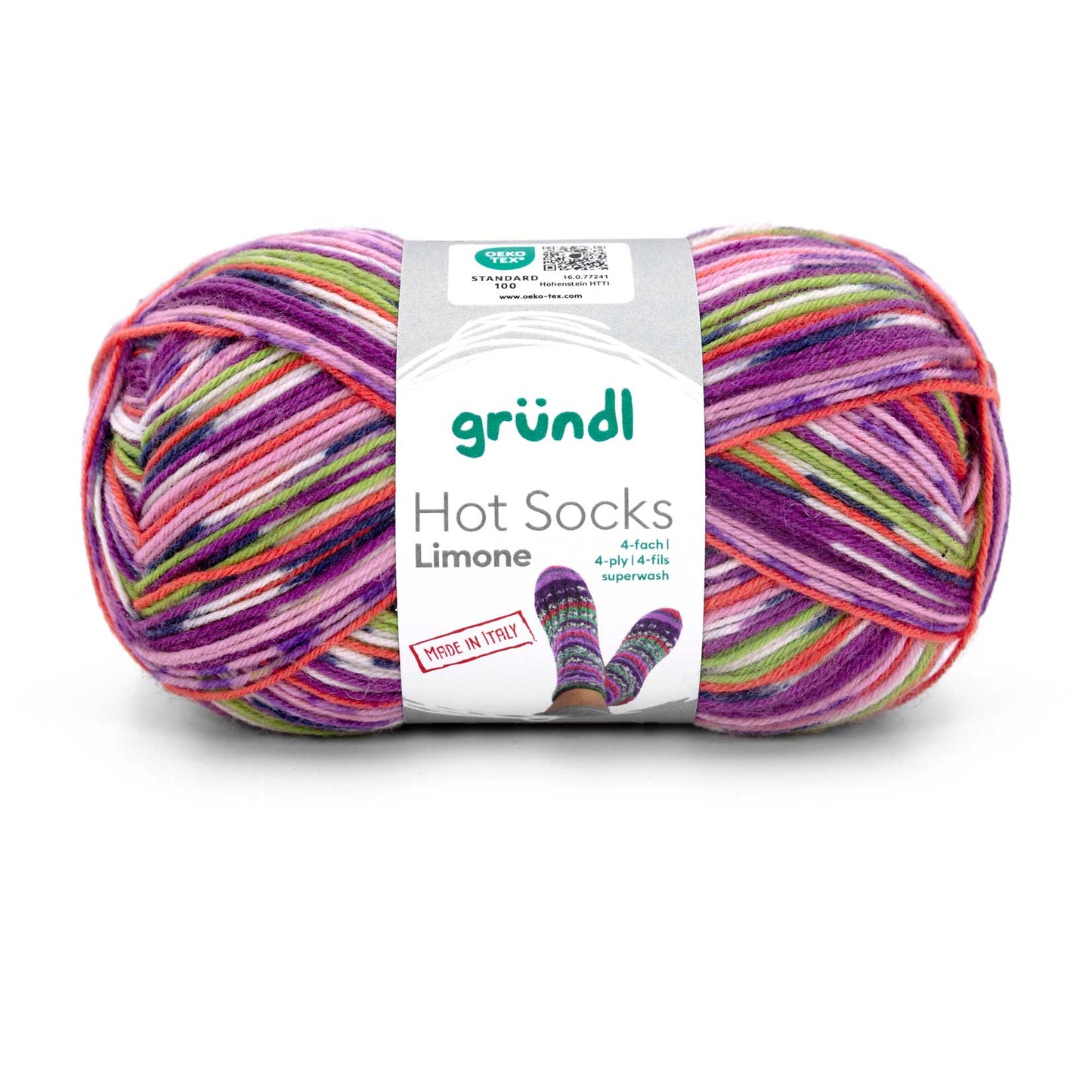 Hot Socks Limone, 4-fach