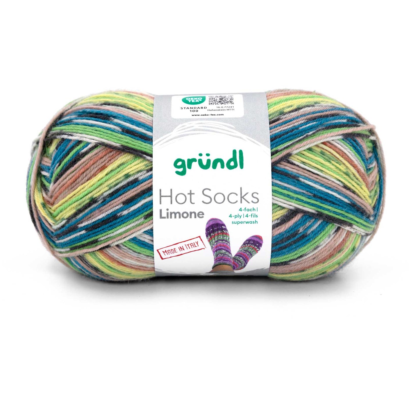 Hot Socks Limone, 4-fach