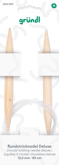Deluxe circular knitting needle, 80 cm