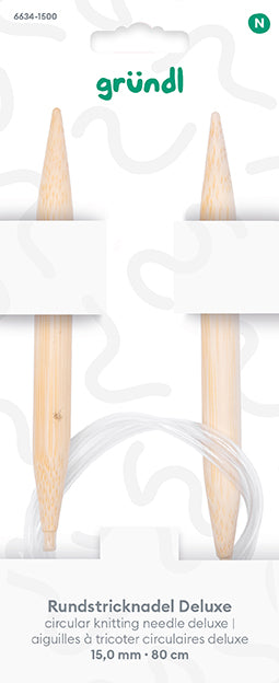 Deluxe circular knitting needle, 80 cm