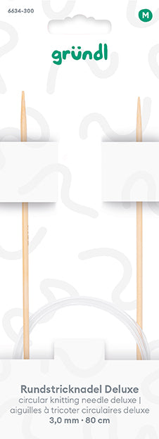Deluxe circular knitting needle, 80 cm