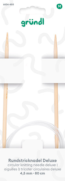 Deluxe circular knitting needle, 80 cm