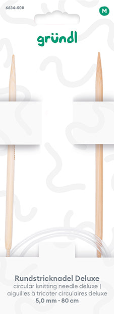 Deluxe circular knitting needle, 80 cm