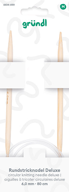 Deluxe circular knitting needle, 80 cm