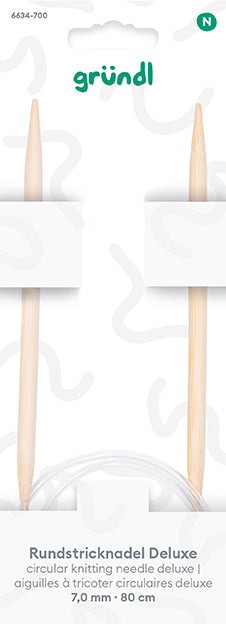 Deluxe circular knitting needle, 80 cm