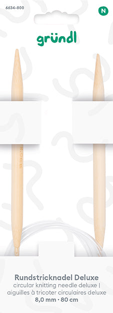 Deluxe circular knitting needle, 80 cm