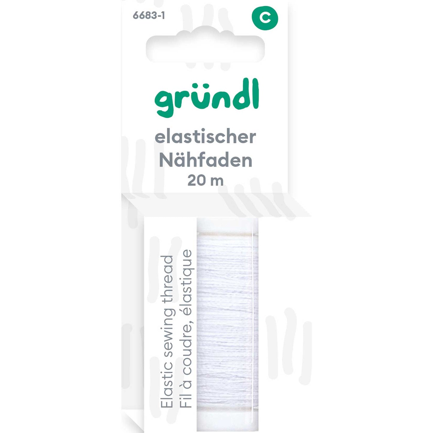 Elastic sewing thread, 20 m