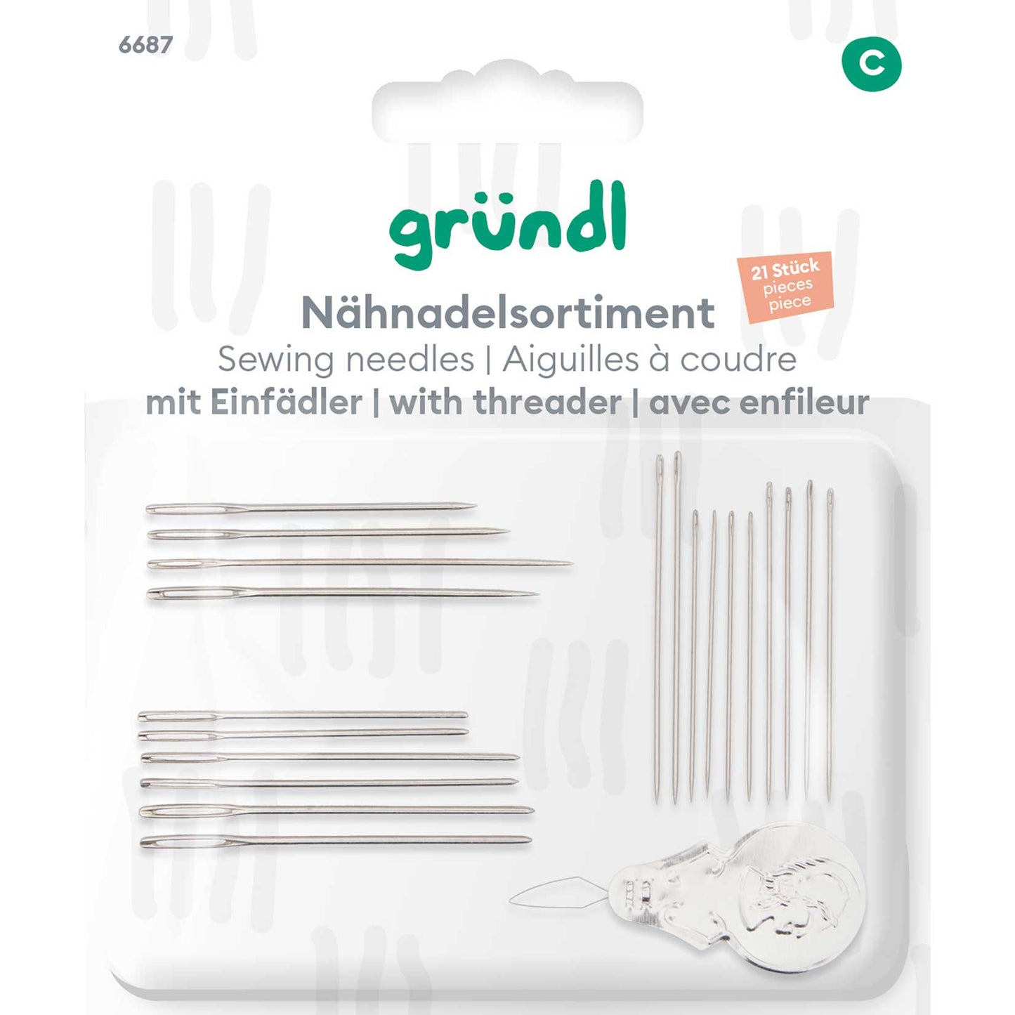 Nähnadelsortiment mit Einfädler