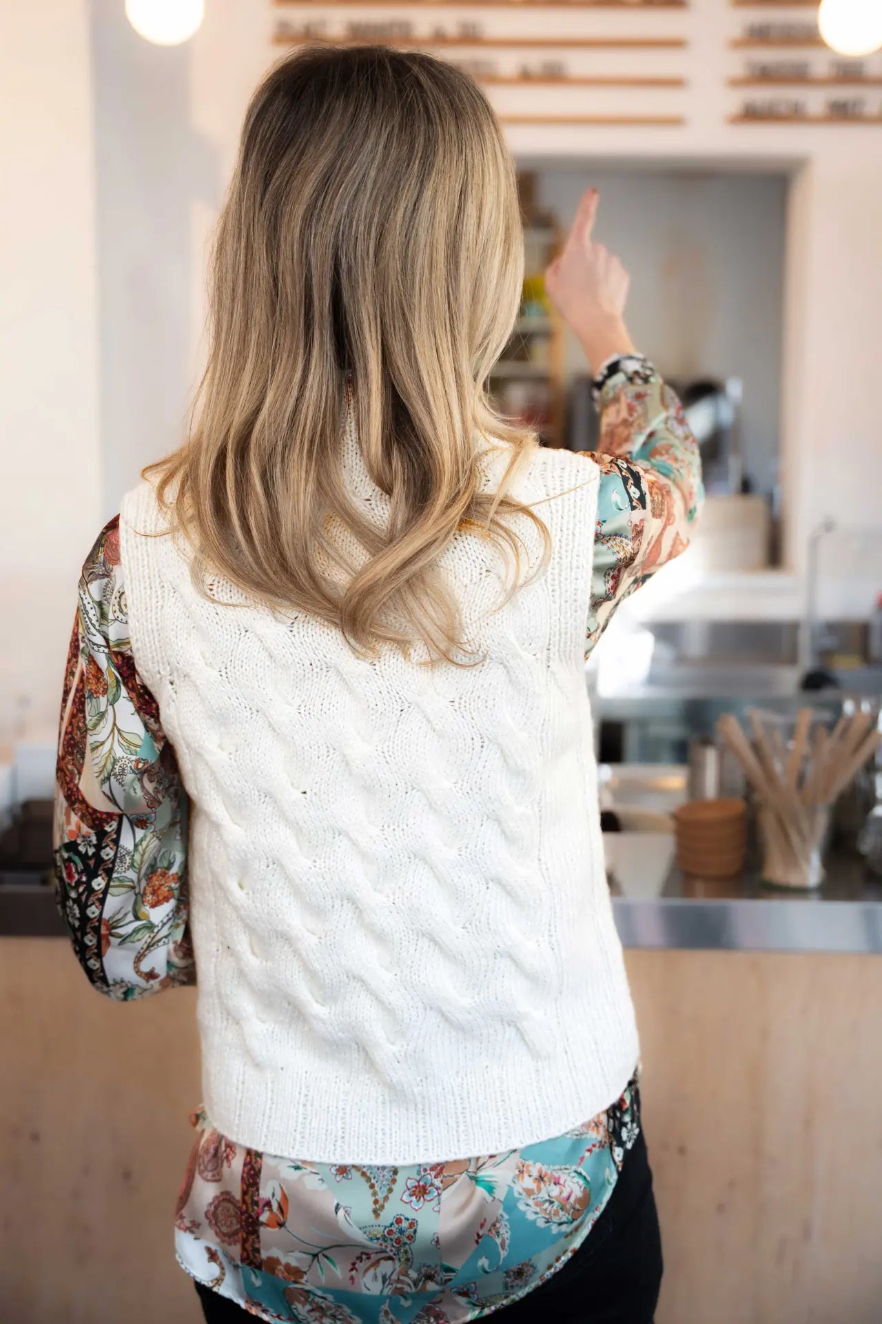 Strickset Sunday Slipover mit Zopfmuster