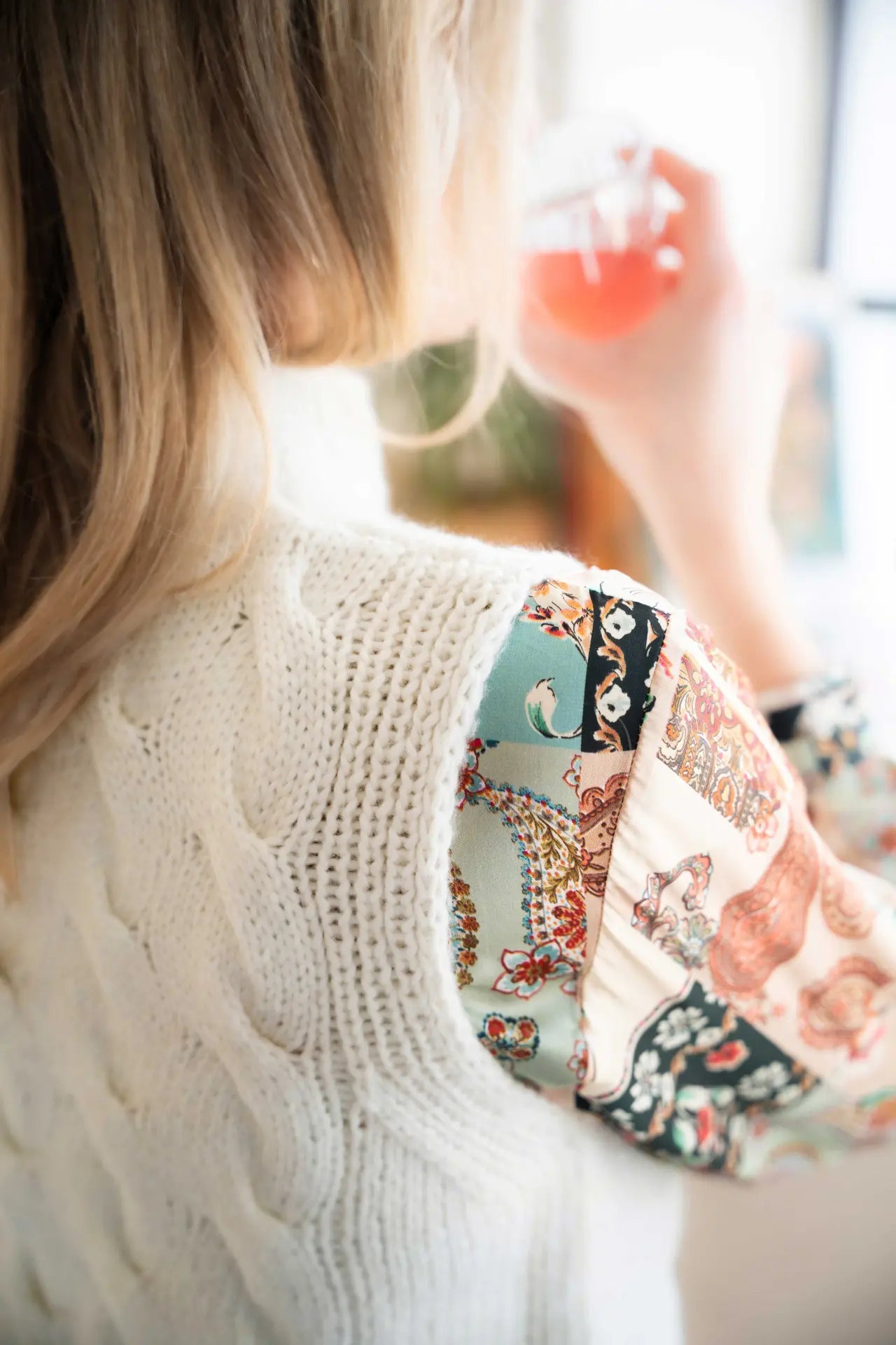 Strickset Sunday Slipover mit Zopfmuster