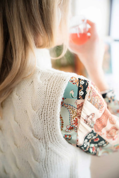 Strickset Sunday Slipover mit Zopfmuster
