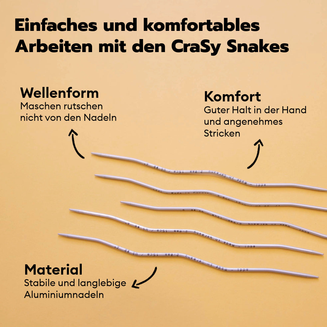 CraSy Snakes Nadelspiel in Wellenform