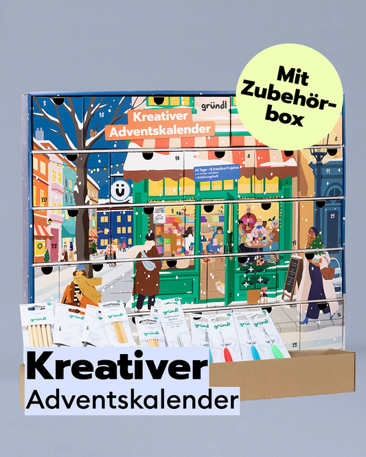 Kreativer Adventskalender mit Zubehörbox 2026