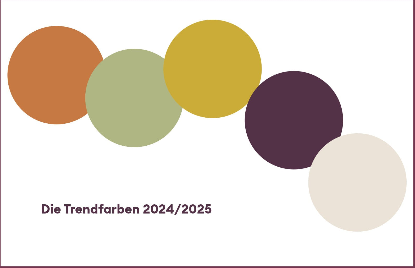 The trend colors for winter 2024/2025