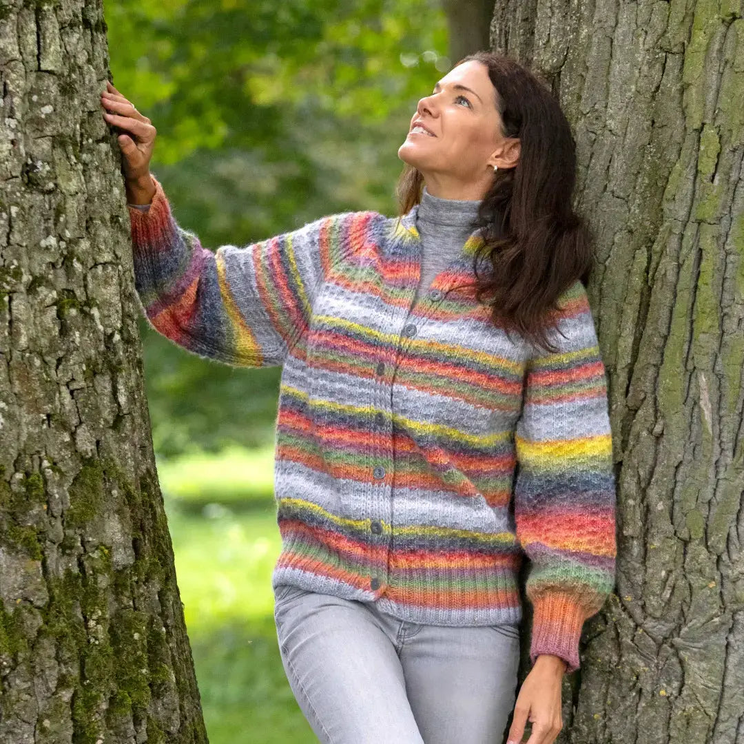 Strickset Luminosa Cardigan mit Farbverlauf Top-Down