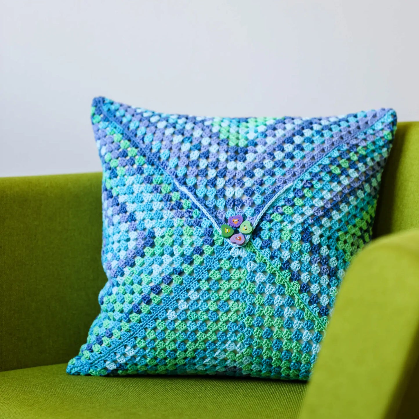 Crochet Granny Square Pillow Kit