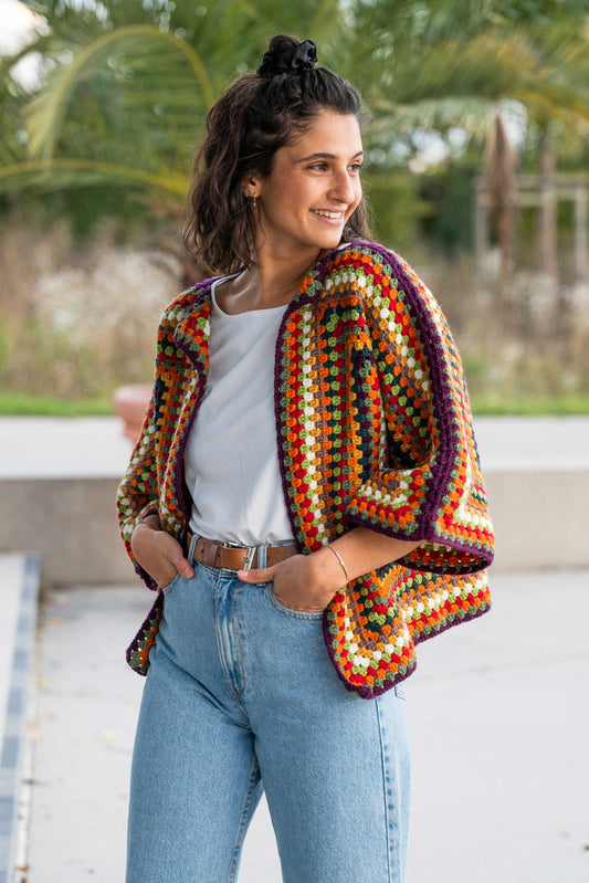 Indian Summer Hexagon Cardigan