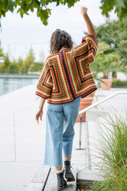 Indian Summer Hexagon Cardigan