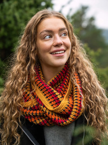 Kit de crochet Bonnet et écharpe tube Autumn