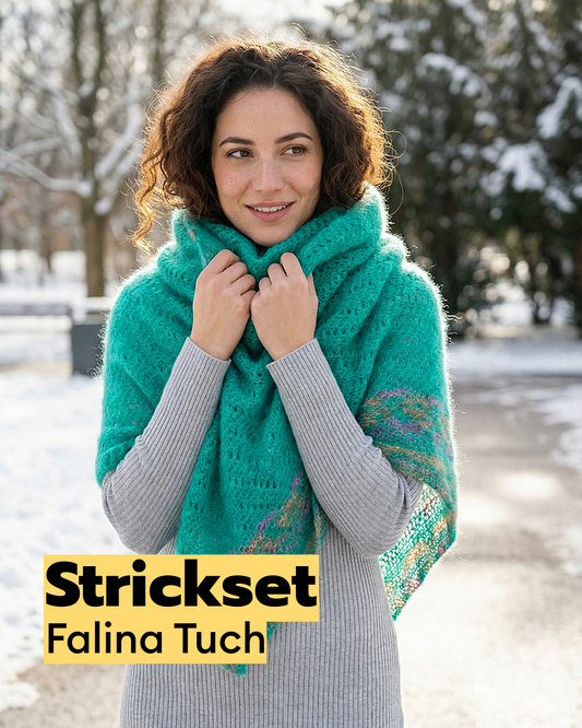 Strickset Dreieckstuch Falina aus Gründl Wonder Sweater