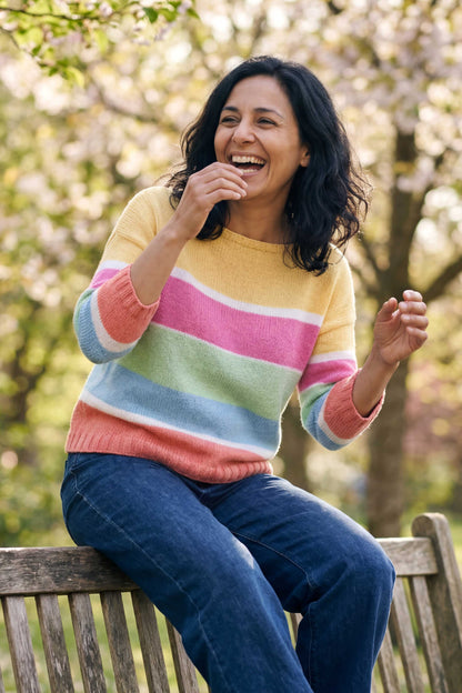 Pulli mit Blockstreifen – pastell