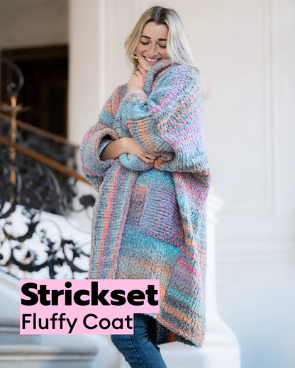 Strickset Fluffy Coat
