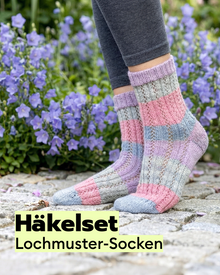 Strickset Socken mit Lochmuster