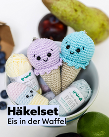 Häkelset Eis in der Waffel
