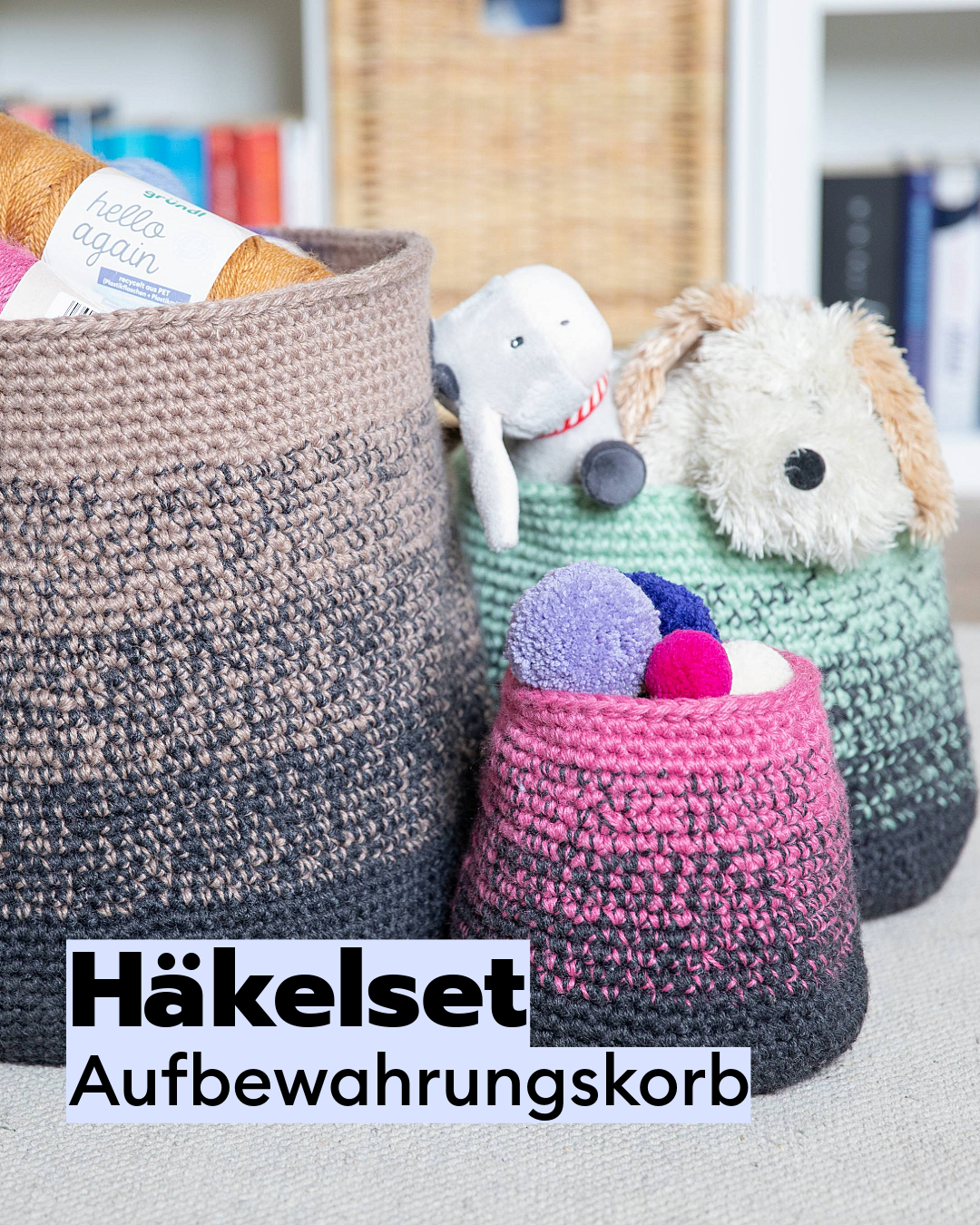 Kit crochet panier de rangement 4 fils