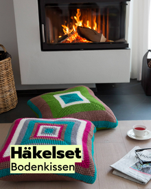 Häkelset für zwei Bodenkissen