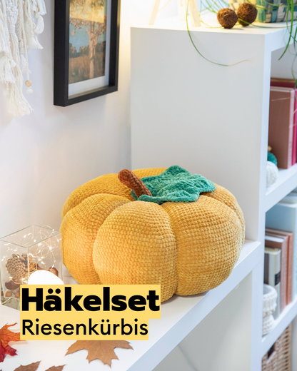 Häkelset Kürbis-Kissen