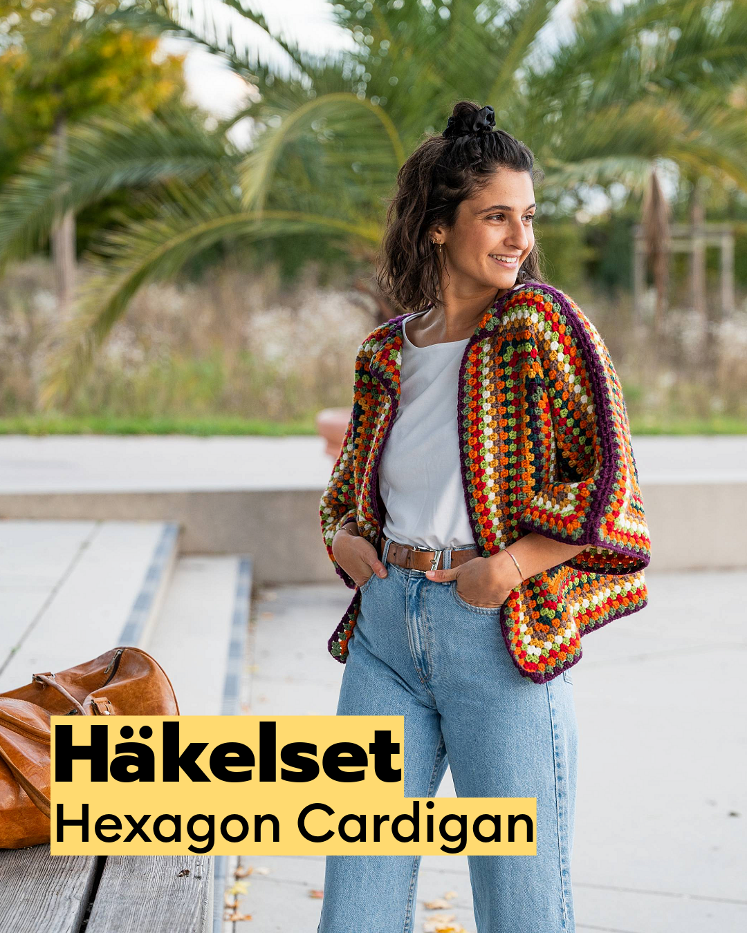 Häkelset Indian Summer Hexagon Cardigan
