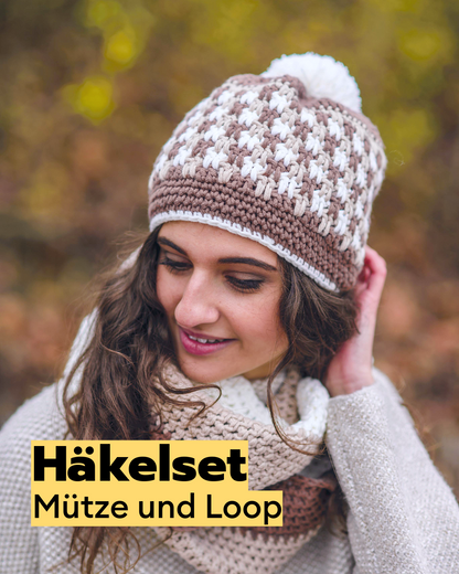 Häkelset Mütze und Loop aus Gründl King Cotton