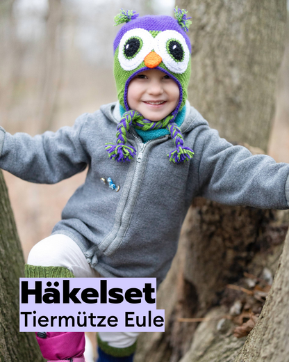 Crochet kit animal hat wise owl