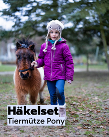 Kit de crochet bonnet animal poney mignon