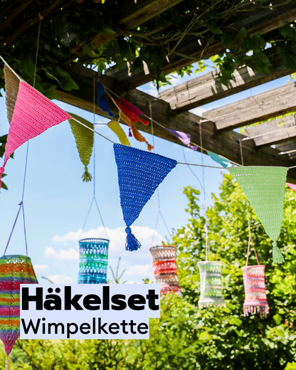 Häkelset Wimpelkette
