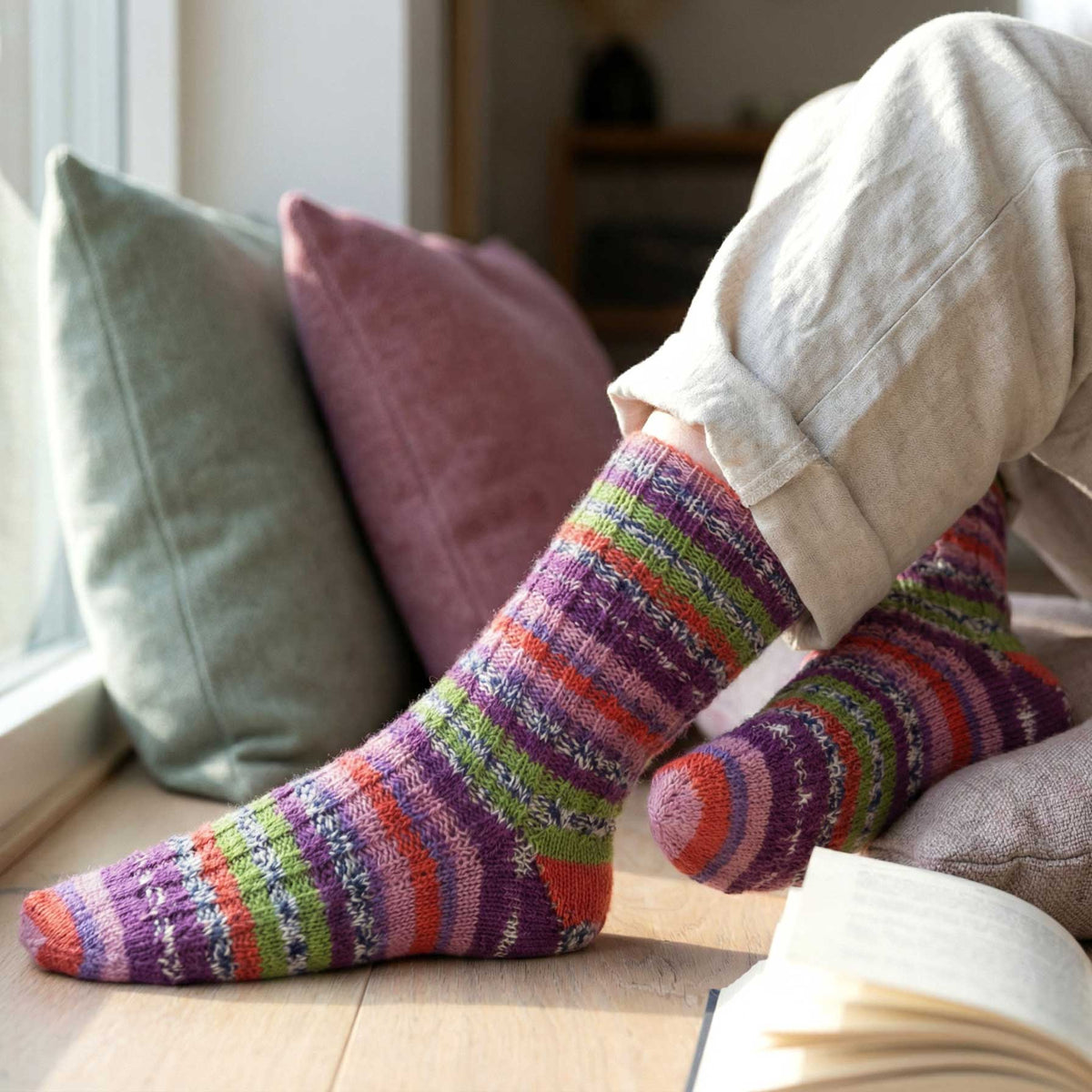 Söckchen mit kleinem Zopfmuster