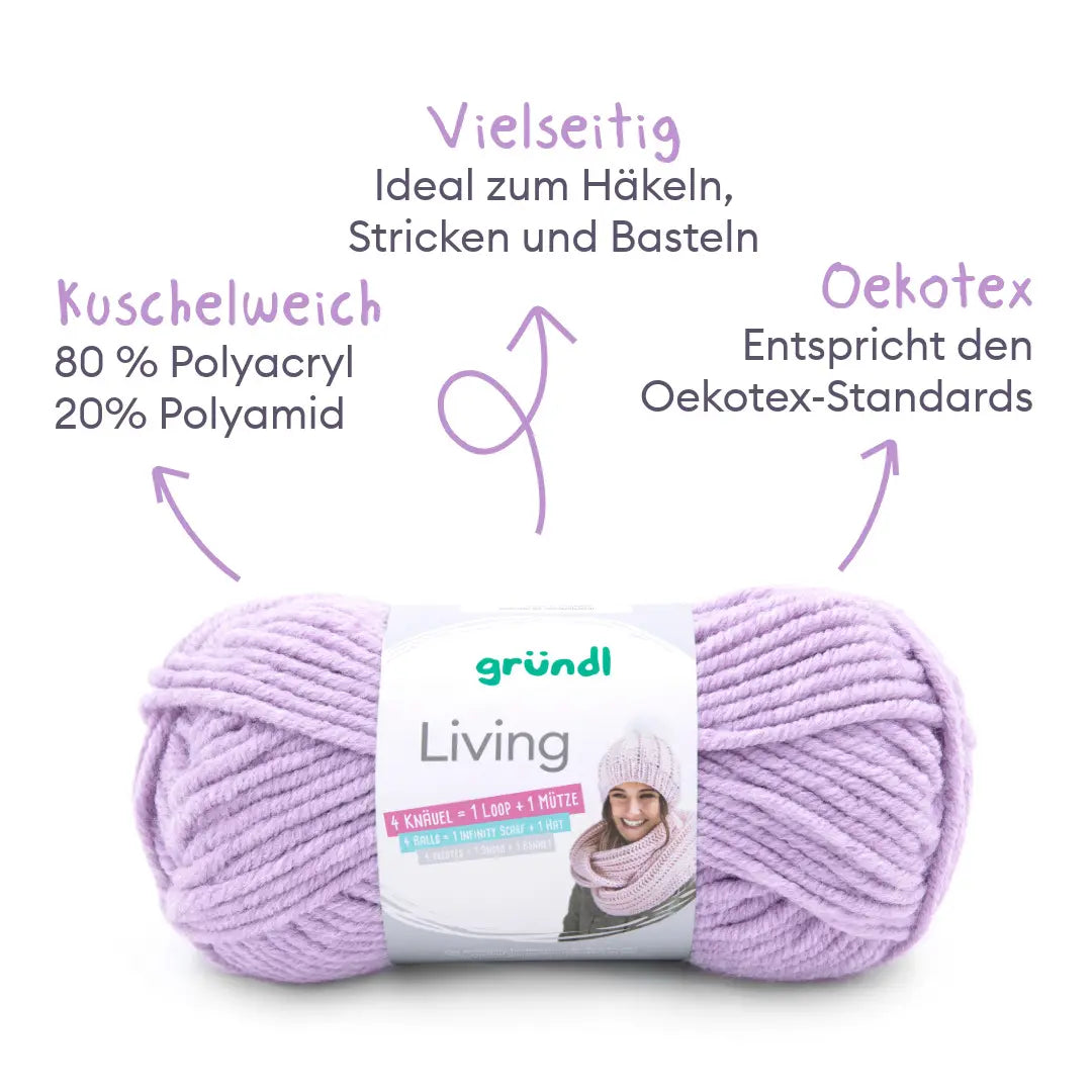 Strickset Decke mit Lochmuster