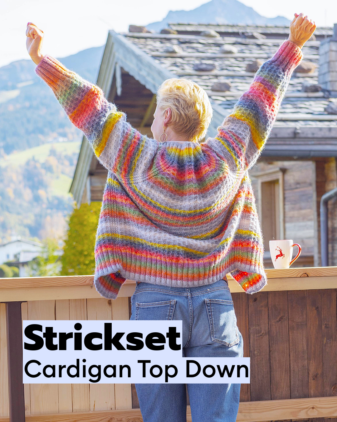 Strickset Luminosa Cardigan mit Farbverlauf Top-Down