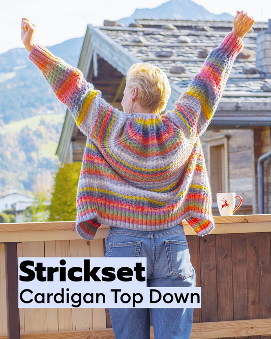 Strickset Luminosa Cardigan mit Farbverlauf Top-Down