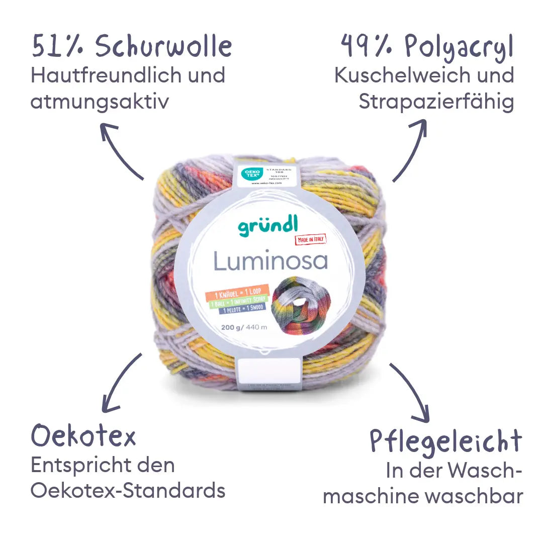 Strickset Luminosa Cardigan mit Farbverlauf Top-Down