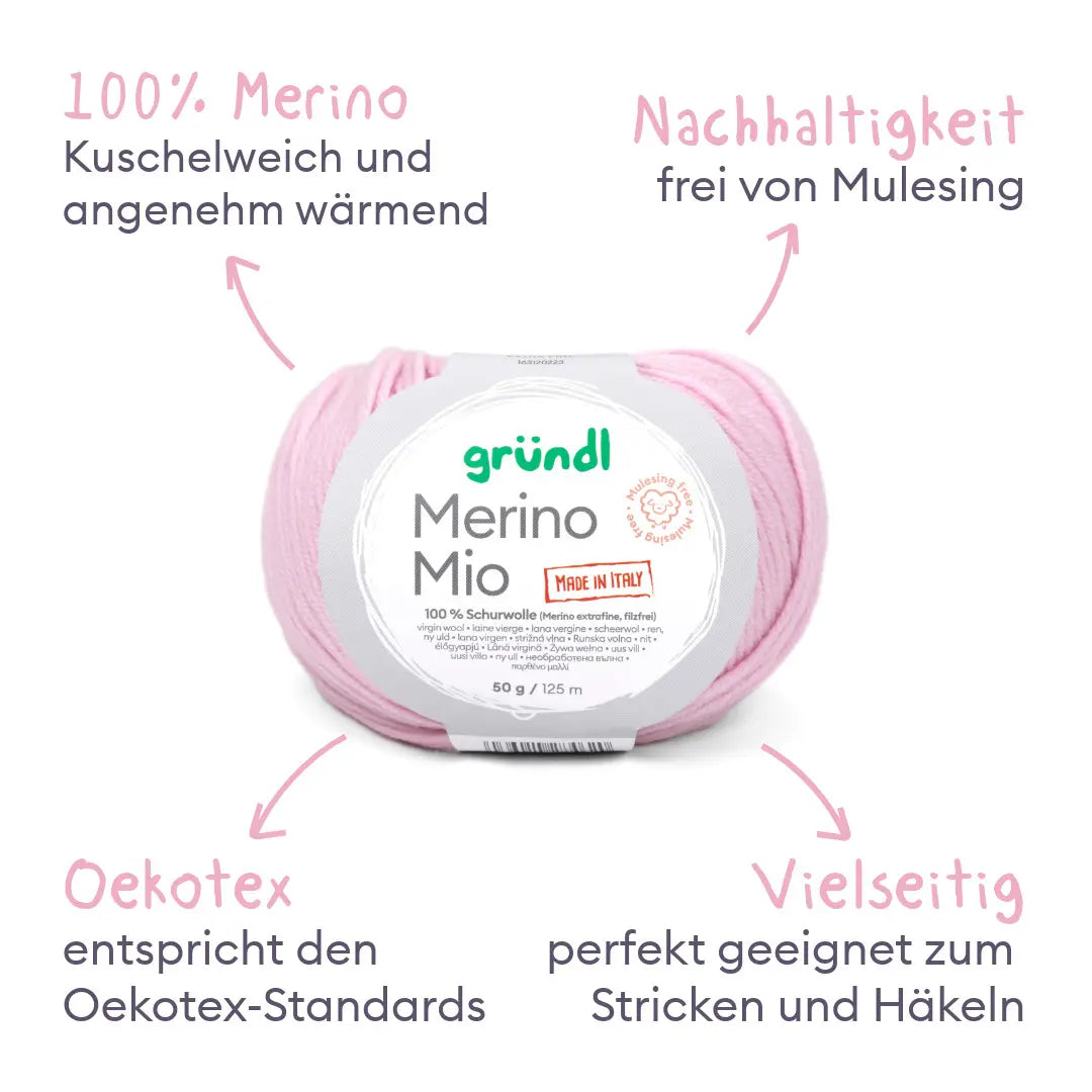 Strickset Geburtstagskronen für Kinder aus 100% extrafeinen Merinowolle