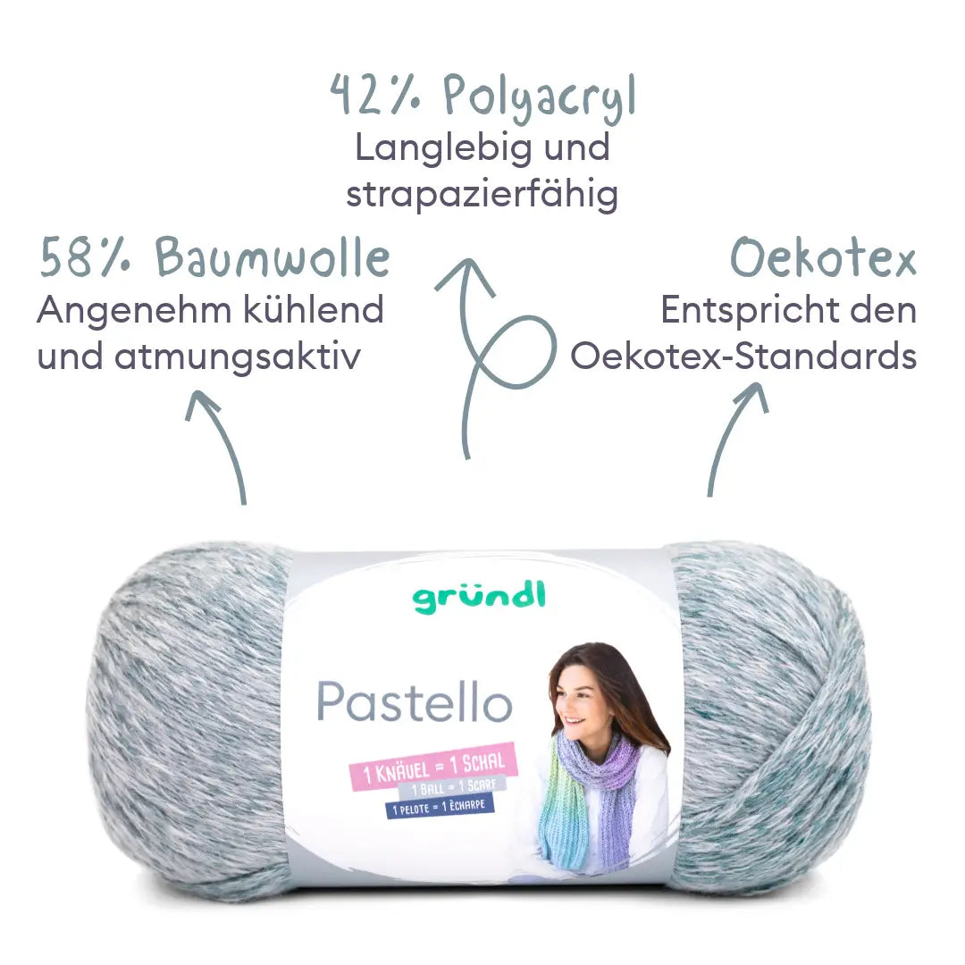 Kit de tricot Pull col V en Gründl Pastello