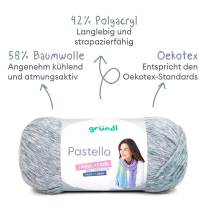 Kit de tricot Pull col V en Gründl Pastello