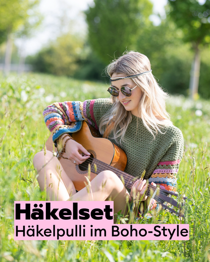 Häkelset Häkelpulli im Boho-Style